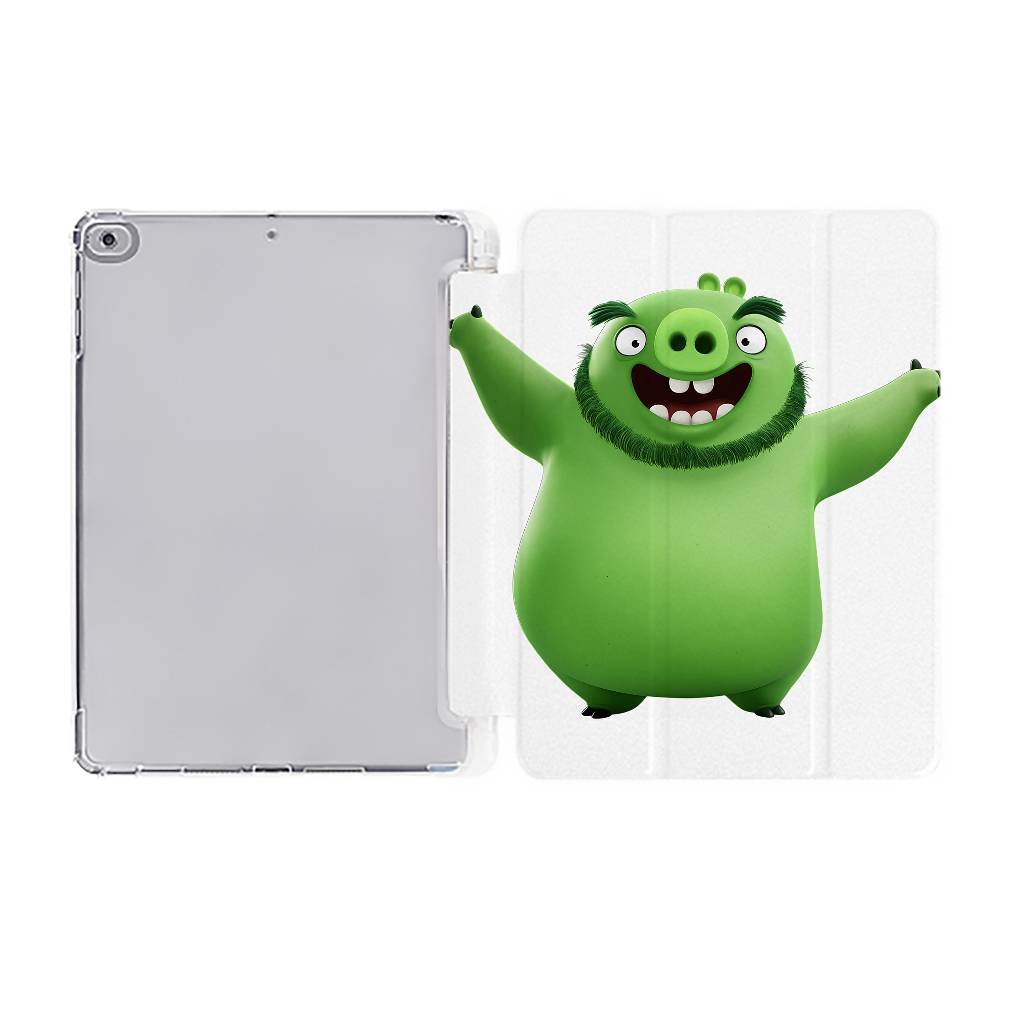 （画像用） Angry Birds アングリーバード IPad ケース ペン収納付き 三つ折りスタンド PUレザー×シリコン 対応機種9.5/10.5/10.9インチ